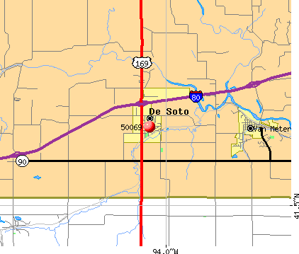 De Soto, IA (50069) map