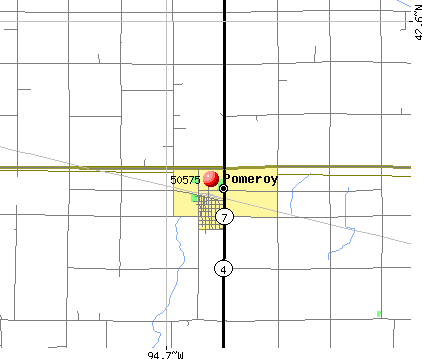 Pomeroy, IA (50575) map