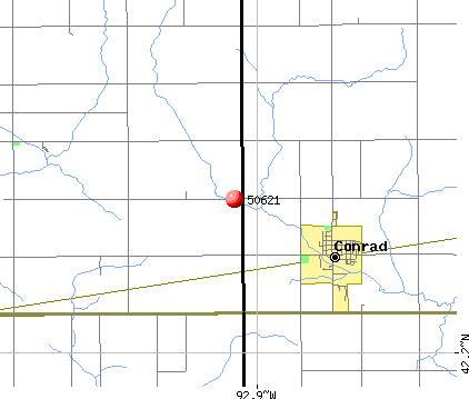 Conrad, IA (50621) map