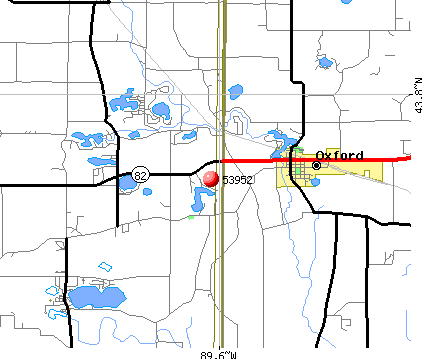 Oxford, WI (53952) map