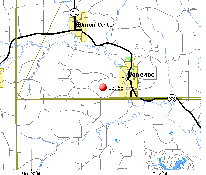 Wonewoc, WI (53968) map