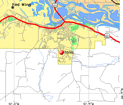Red Wing, MN (55066) map