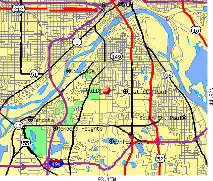 Sunfish Lake, MN (55118) map