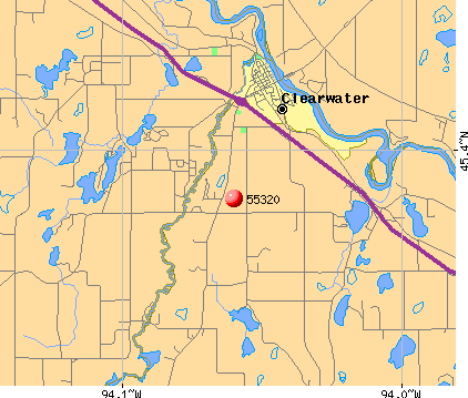 Clearwater, MN (55320) map
