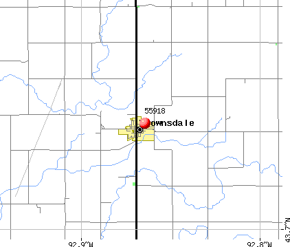 Brownsdale, MN (55918) map