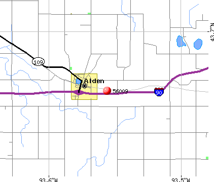 Alden, MN (56009) map