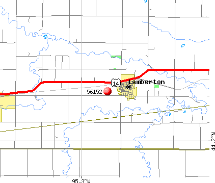 Lamberton, MN (56152) map