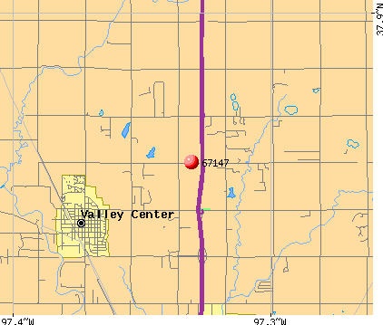 Valley Center, KS (67147) map