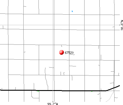 Bison, KS (67520) map