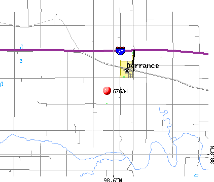 Dorrance, KS (67634) map