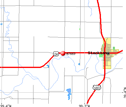 Stockton, KS (67669) map