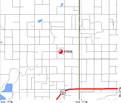 Deerfield, KS (67838) map