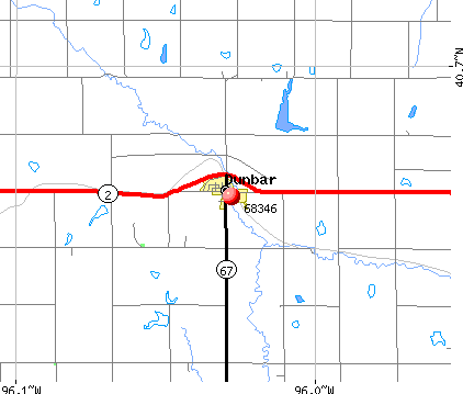 Dunbar, NE (68346) map