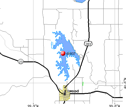 Elwood, NE (68937) map