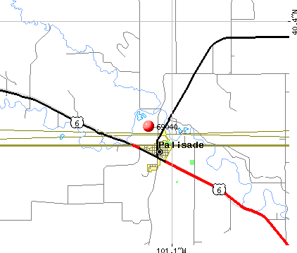 Palisade, NE (69040) map