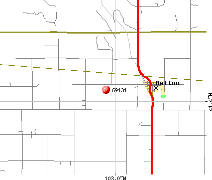 Dalton, NE (69131) map