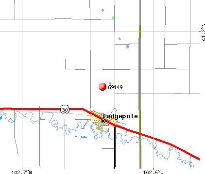 Lodgepole, NE (69149) map