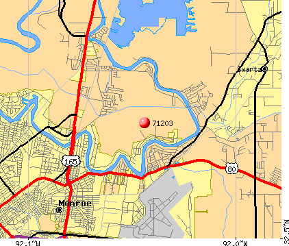 Monroe, LA (71203) map