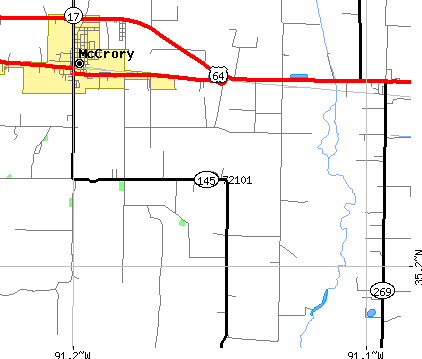 McCrory, AR (72101) map