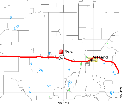 Pollard, AR (72456) map