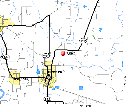 Newark, AR (72562) map