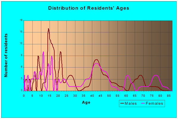 Age and Sex of Residents in zip code 50609