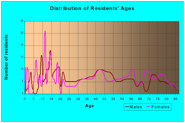 Age and Sex of Residents in zip code 51006