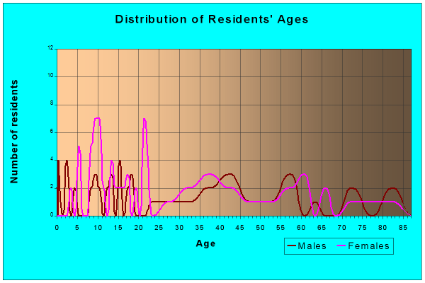 Age and Sex of Residents in zip code 56032