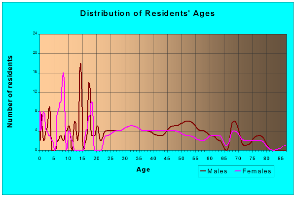 Age and Sex of Residents in zip code 56090