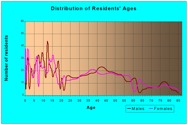 Age and Sex of Residents in zip code 67835